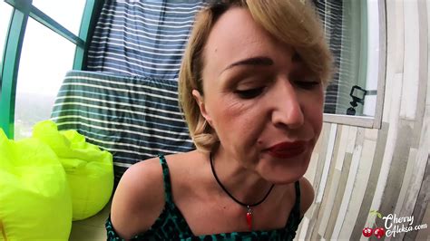 Blondine Blowjob Großer Schwanz Und Analsex Auf Dem Balkon Xhamster