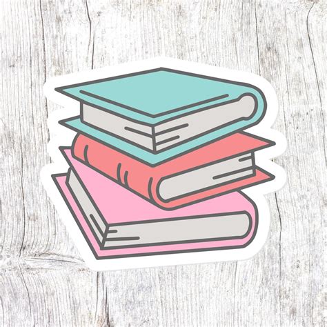 Stack of Books Sticker, Book Stickers, Reading, Teacher, Librarian Stickers - Etsy