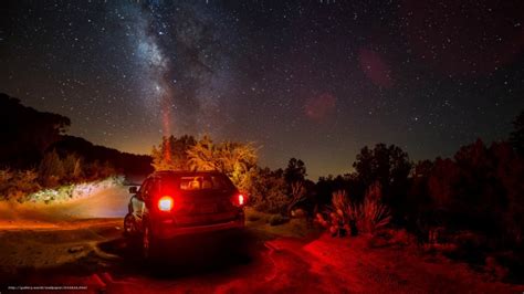 Download Wallpaper Explore The Night, Jeep, Grand, - Jeep In Desert ...