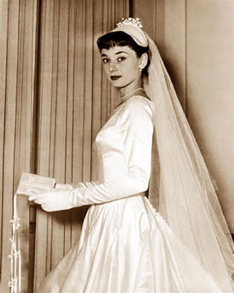 The Nifty Fifties Audrey Hepburn In Her First Wedding Dress