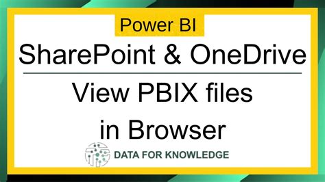 Power Bi View Pbix File From Sharepoint And Onedrive In A Browser New