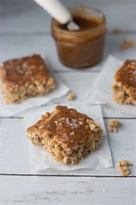 Healthy Salted Caramel Oatmeal Bars Sugar Free Easy