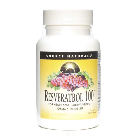 Source Naturals Resveratrol 100 For Heart And Healthy Aging 120