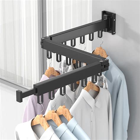 Tri Fold Hooks Wall Mount Laundry Hanger Inspire Uplift