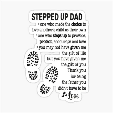 Stepped Up Dad Step Dad Thanks Letter Gift Bonus Dad Thanks For