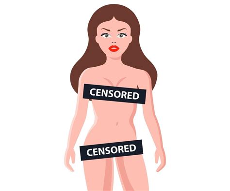 Naked Girl Covered With Censorship Signs Allowed With Only 18 3520309