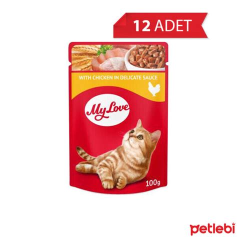 My Love Sos İçinde Tavuk Etli Yetişkin Kedi Konservesi 100gr 12 Adet