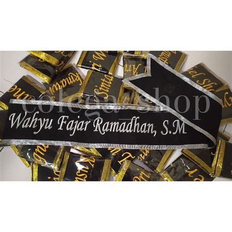 Jual Selempang Wisuda Dua Lapis Kain Bludru Pita Shopee Indonesia