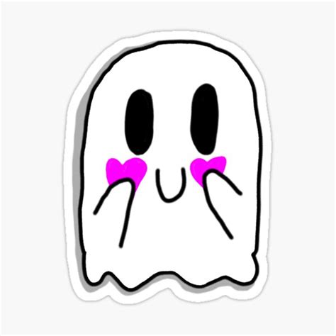 Smol Ghostie Sticker For Sale By Kate With A K Redbubble