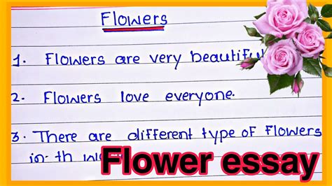 10 Line Essay On Flowers In English L Flower Essay 10 Line In English L