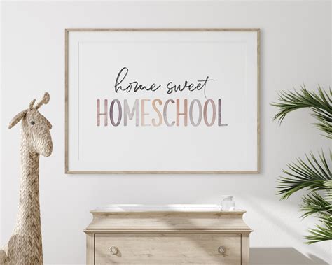 Home Sweet Homeschool Homeschool Sign Boho Homeschool Decor Etsy