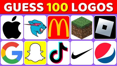 Guess The Logo In 3 Seconds 100 Famous Logos Logo Quiz 2023 Youtube