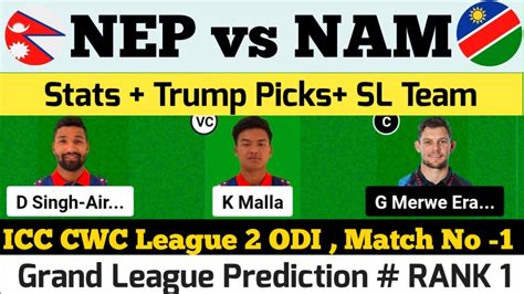 Nep Vs Nam Dream Prediction Nep Vs Nam Dream Team Nep Vs Nam