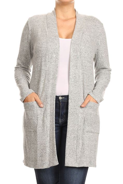 Hacci Open Front Cardigan Plus Size Cardigan Front Open Plus Size