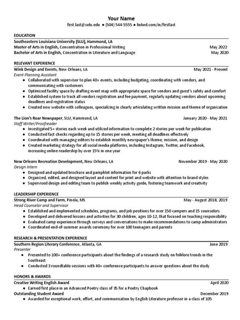 English Resume Doc X Pdf Newspapers Human Communication