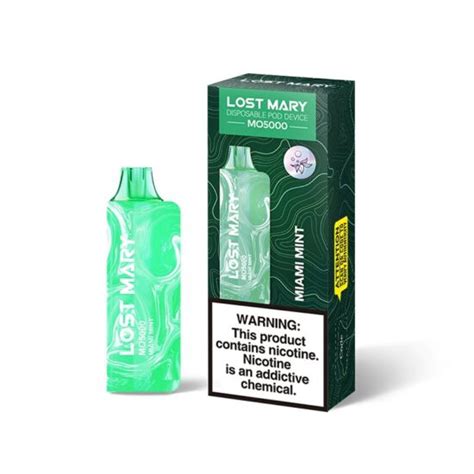 Lost Mary Mo5000 Miami Mint Disposable Vape 5pcspack Nimbus Imports