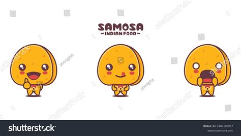 Vector Samosa Cartoon Mascot Traditional Indian Stock Vector (Royalty Free) 2102106937 ...