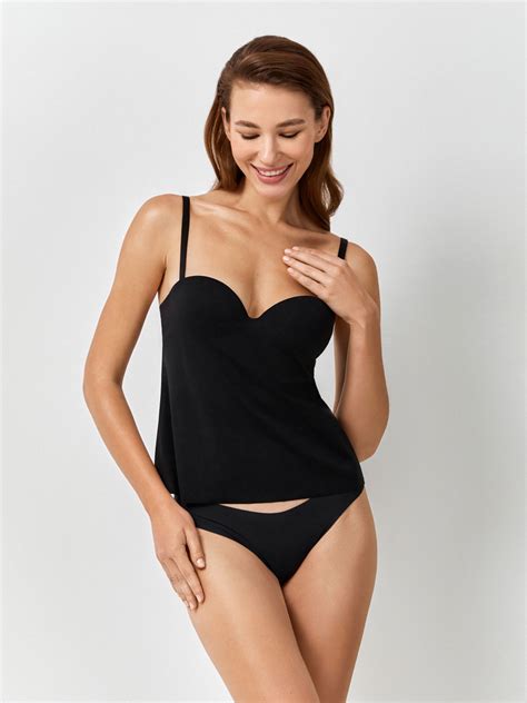 Топ Женский Infinity Lingerie черный размер Трикотаж Бретельки Повседневный Китай Без