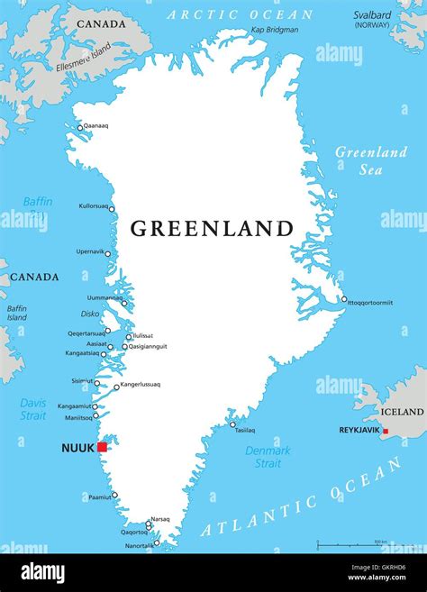 Greenland Map World Atlas