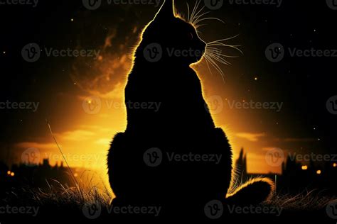 Black Cat Silhouette Stock Photos, Images and Backgrounds for Free Download