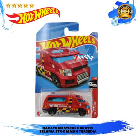 Jual Hot Wheels HW Rapid Response Ambulance Merah HW Rescue Shopee Indonesia