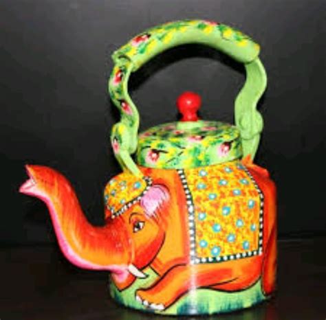 Hand Painted Aluminium Printed Tea Kettle Model Name Number Desert