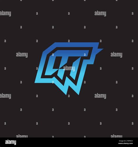 Qt Initial Inspiration Logo Design Esport And Gaming Clan Ideas Stock