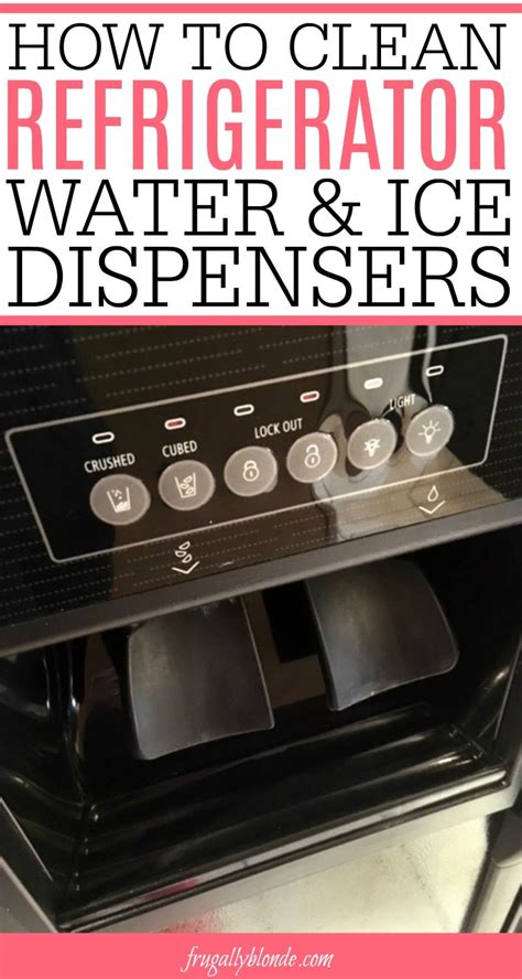 How To Clean Refrigerator Water Dispenser - Frugally Blonde