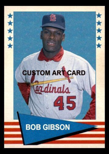 Bob Gibson St Louis Cardinals Style Custom Baseball Art Card Ebay