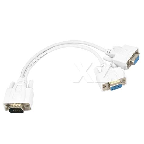 Original 1 Male Vga To 2 Female Vga Splitter Cable 2 Way Vga Svga Monitor Dual Video Graphic Lcd