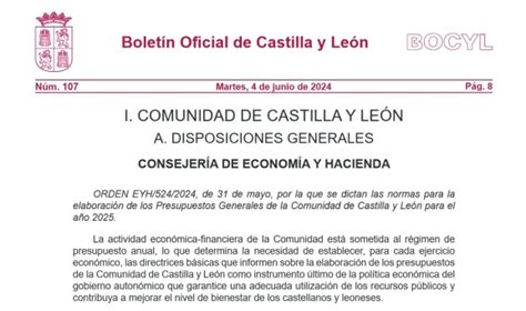 La Junta publica la Orden de elaboración de los Presupuestos de