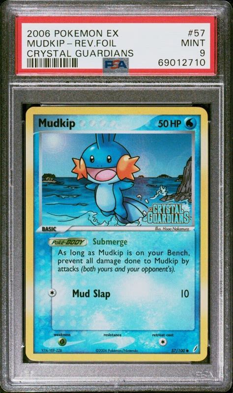 Psa Mint Pokemon Mudkip Reverse Rev Holo Ex Crystal