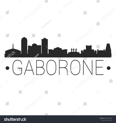 Gaborone Botswana City Skyline Silhouette Illustration Stock Vector ...