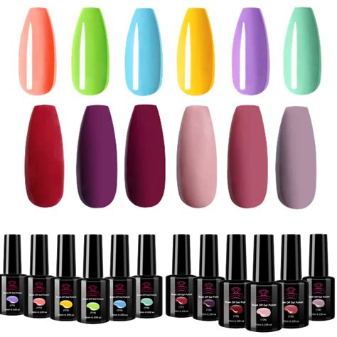 Amazon Makartt Red Gel Nail Polish Kit With Spring Pastel Gel Nail