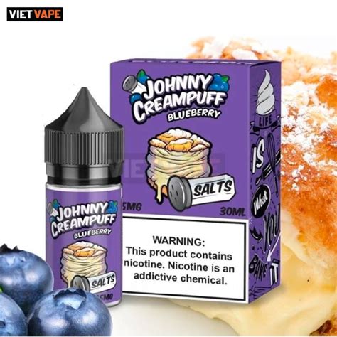 Johnny Creampuff Việt Quất Salt Nic 30ml Tinh Dầu Vape