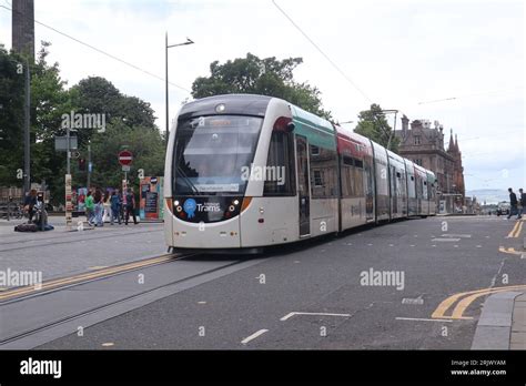 Edinburgh Scotland 23rd August 2023 Edinburgh City Trams Running