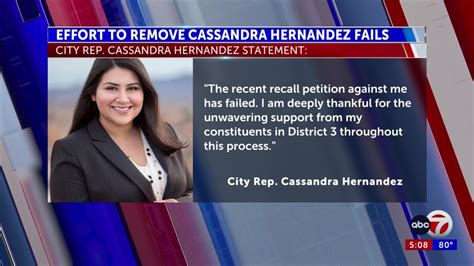 El Paso City Rep Cassandra Hernandez Responds To Failed Recall