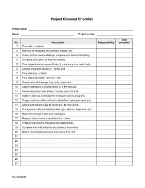 Construction Project Management Checklist Pdf Fill Online Printable