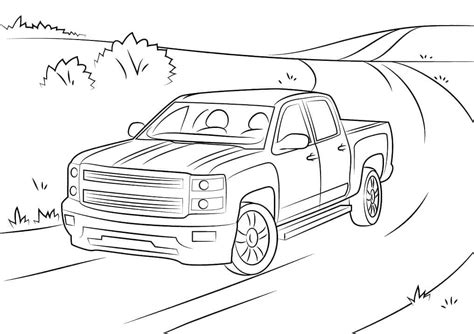 Coloriage Chevrolet Silverado T L Charger Et Imprimer Gratuit Sur