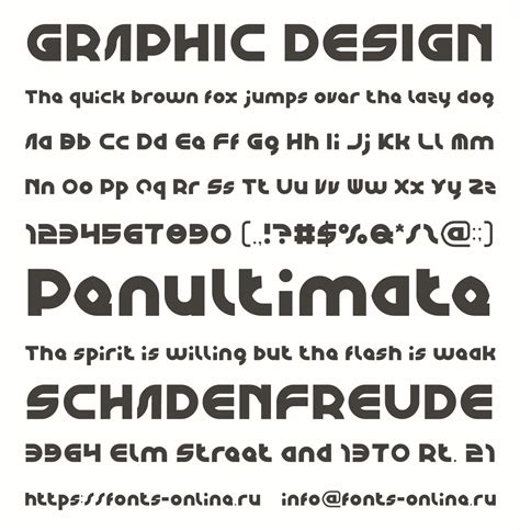 GRAPHIC DESIGN font