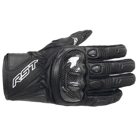 Rst Stunt 3 Iii Leather Riding Gloves Ce Approved Black Gear