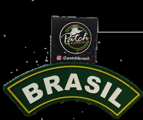 Patch Brasil Emborrachados Manicaca Brasil Meia Lua