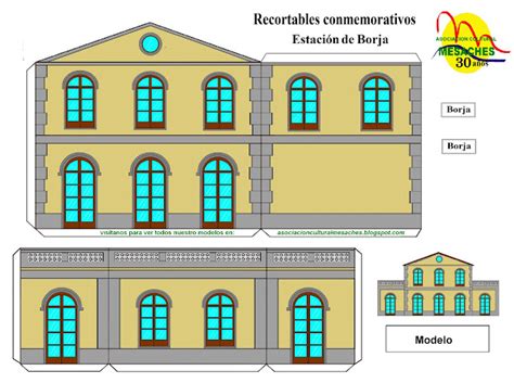 Asociacion Cultural Mesaches Recortable La estación de Borja