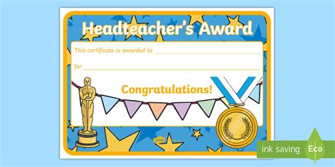 Headteachers Award Certificates Lenseignant A Fait