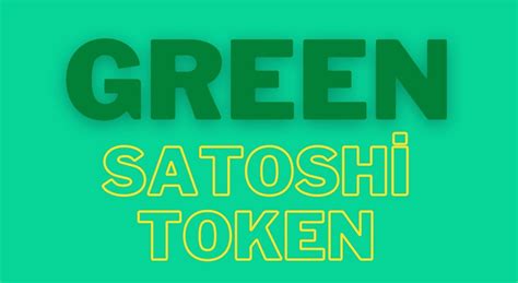 Green Satoshi Token GST Nedir Coin Mühendisi