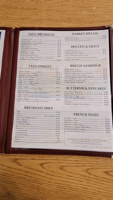 Menu At State Market Restaurant Sanford