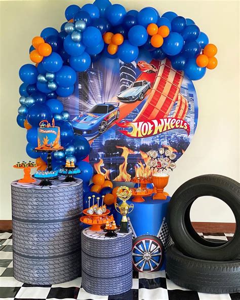 Festa Tema Hot Wheels - Inspiração festa de aniversário infantil com tema Hot Wheels em casa ...