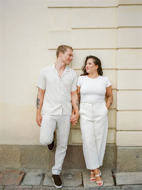 All White Engagement Session In Stockholm | 2 Brides Photography