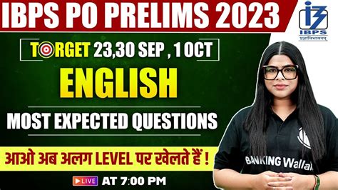 IBPS PO ENGLISH CLASS IBPS PO MOST EXPECTED QUESTIONS IBPS PO 2023