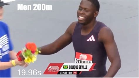 Oblique Seville Wins Men 200m With New Pb 19 96 Atlanta City Games